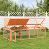 Vidaxl dierenren 200x112,5x74 cm massief grenenhout bruin