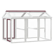 Vidaxl dierenren 141x94x104 cm massief grenenhout mokkakleurig - afbeelding 2