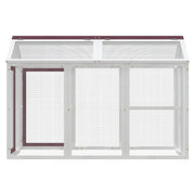 Vidaxl dierenren 141x94x104 cm massief grenenhout mokkakleurig - afbeelding 3