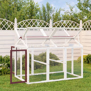Vidaxl dierenren 141x94x104 cm massief grenenhout mokkakleurig - afbeelding 1