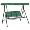 Vidaxl schommelbank 170 cm textileen en staal groen