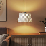 Vidaxl plafondlampenkap ø38x23 cm wicker wit - afbeelding 3