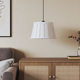 Vidaxl plafondlampenkap ø38x23 cm wicker wit - afbeelding 1