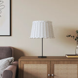 Vidaxl lampenkap ø40x26 cm wicker wit - afbeelding 1