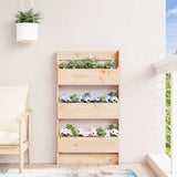 Vidaxl plantenbak wandmontage 3-laags 60x18,5x110 cm grenenhout - afbeelding 3