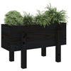 Vidaxl plantenbak 62x30x38 cm massief grenenhout zwart