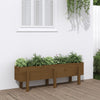 VidaXL Plantenbak verhoogd 121x30x38 cm massief grenenhout honingbruin
