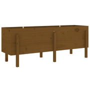Vidaxl plantenbak verhoogd 160x50x57 cm massief grenenhout honingbruin - afbeelding 2