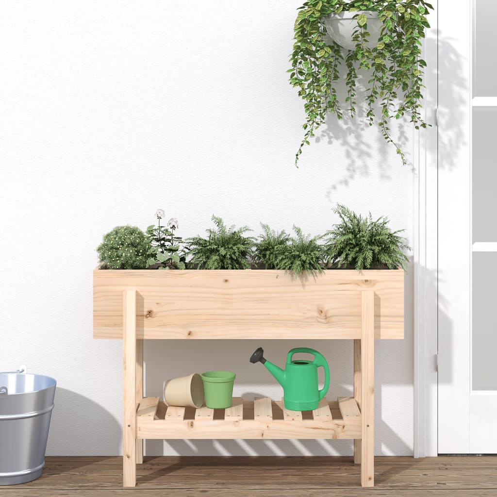 Vidaxl plantenbak verhoogd 101x30x69 cm massief grenenhout