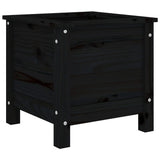 Vidaxl plantenbak 40x40x39 cm massief grenenhout zwart - afbeelding 2