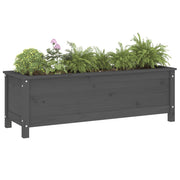 Vidaxl plantenbak verhoogd 119,5x40x39 cm massief grenenhout grijs - afbeelding 3