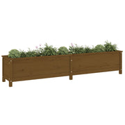 Vidaxl plantenbak verhoogd 199,5x40x39 cm massief grenen honingbruin - afbeelding 3