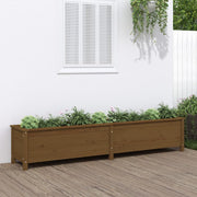 Vidaxl plantenbak verhoogd 199,5x40x39 cm massief grenen honingbruin - afbeelding 1