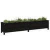 VidaXL Plantenbak verhoogd 199,5x40x39 cm massief grenenhout zwart