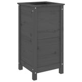 Vidaxl plantenbak 40x40x78 cm massief grenenhout grijs - afbeelding 2