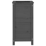 Vidaxl plantenbak 40x40x78 cm massief grenenhout grijs - afbeelding 3
