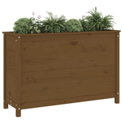 Vidaxl plantenbak verhoogd 119,5x40x78 cm massief grenen honingbruin - afbeelding 3