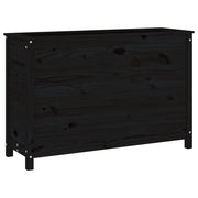 Vidaxl plantenbak verhoogd 119,5x40x78 cm massief grenenhout zwart - afbeelding 2