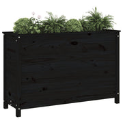 Vidaxl plantenbak verhoogd 119,5x40x78 cm massief grenenhout zwart - afbeelding 3
