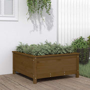 Vidaxl plantenbak 82,5x82,5x39 cm massief grenenhout honingbruin - afbeelding 1