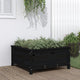Vidaxl plantenbak 82,5x82,5x39 cm massief grenenhout zwart