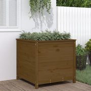 Vidaxl plantenbak 82,5x82,5x78 cm massief grenenhout honingbruin - afbeelding 1