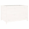 Vidaxl plantenbak verhoogd 119,5x82,5x78 cm massief grenenhout wit