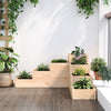 Vidaxl plantenbak 4-laags 80,5x79x36 cm massief grenenhout