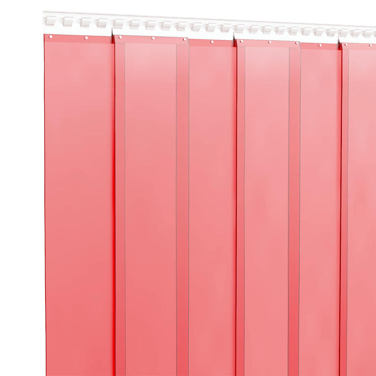 Vidaxl deurgordijn 200x1,6 mm 25 m pvc rood