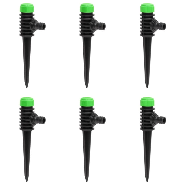Vidaxl sproeiers 6 st 3x6x19,5 cm abs en pp groen en zwart