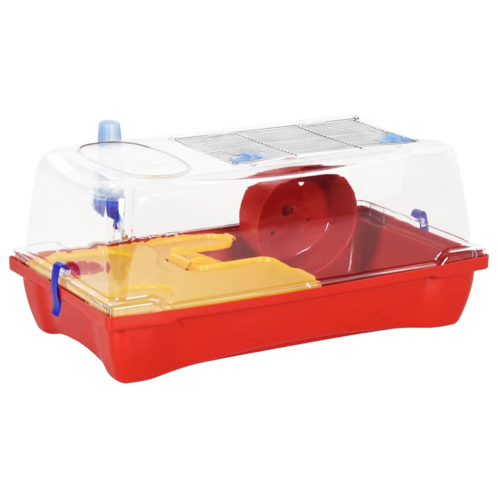 VidaXL Hamsterkooi 57x33x26 cm polypropeen rood