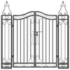 Vidaxl poort 121x8x120 cm smeedijzer zwart