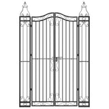 Vidaxl poort 121x8x180 cm smeedijzer zwart - afbeelding 3