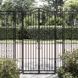 Vidaxl poort 121x8x180 cm smeedijzer zwart - afbeelding 1