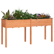 Vidaxl plantenbak met voering 161x45x76 cm massief vurenhout bruin - afbeelding 3