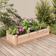 Vidaxl plantenbak verhoogd met voering 120x45x25 cm massief vurenhout