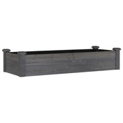 Vidaxl plantenbak verhoogd met voering 120x45x25 cm vurenhout grijs - afbeelding 2