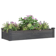 Vidaxl plantenbak verhoogd met voering 120x45x25 cm vurenhout grijs - afbeelding 3