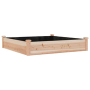 Vidaxl plantenbak verhoogd met voering 120x120x25 cm massief vurenhout - afbeelding 2