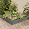 Vidaxl plantenbak verhoogd met voering 120x120x25 cm vurenhout grijs
