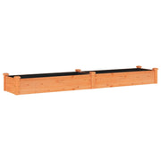Vidaxl plantenbak verhoogd met voering 240x45x25 cm vurenhout bruin - afbeelding 2