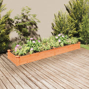 Vidaxl plantenbak verhoogd met voering 240x60x25 cm vurenhout bruin - afbeelding 1