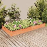 Vidaxl plantenbak verhoogd met voering 240x120x25 cm vurenhout bruin - afbeelding 1