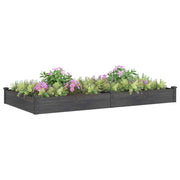 Vidaxl plantenbak verhoogd met voering 240x120x25 cm vurenhout grijs - afbeelding 3