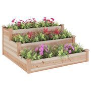 Vidaxl plantenbak verhoogd met voering 120x120x56 cm massief vurenhout - afbeelding 3