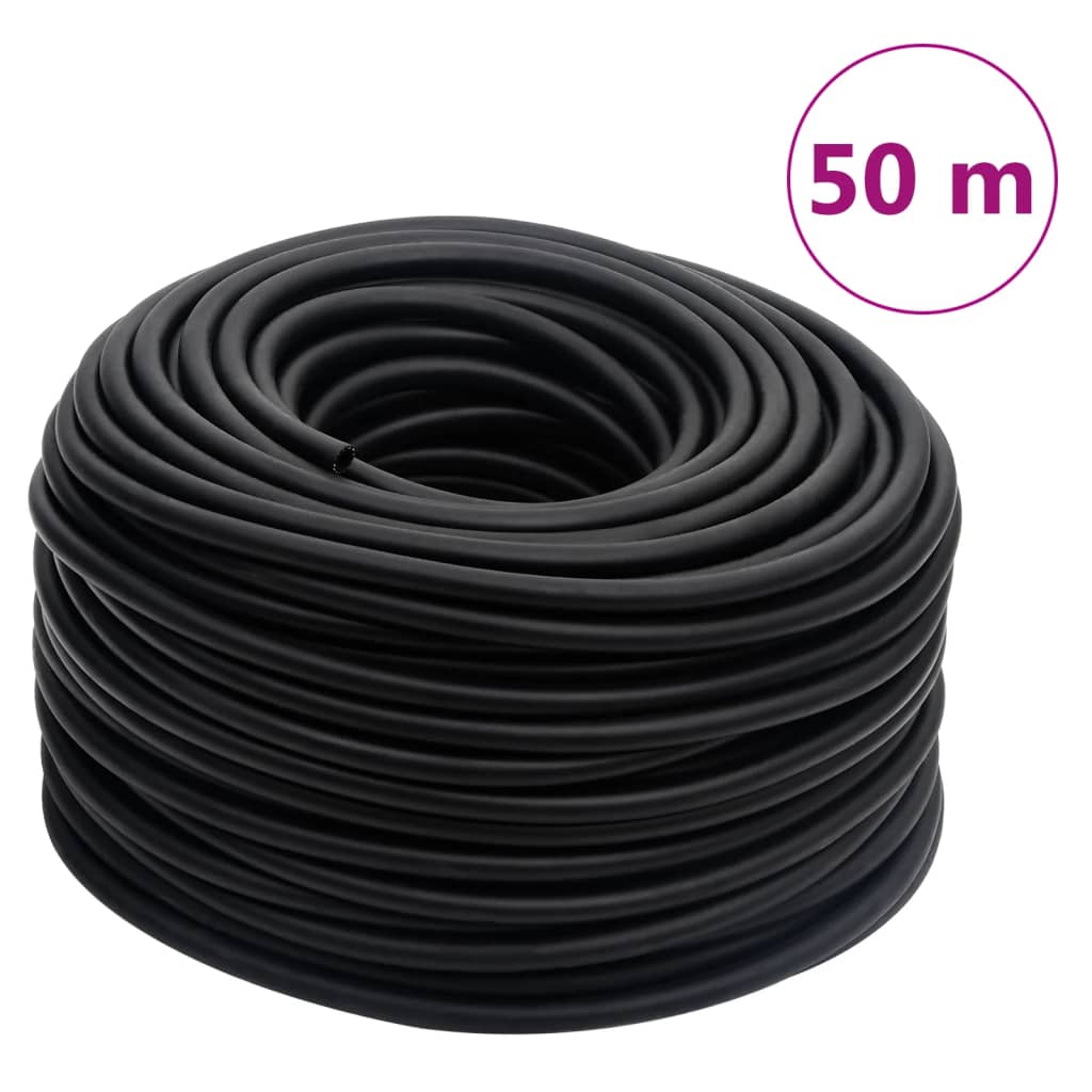 Vidaxl luchtslang hybride 0,6'' 50 m rubber en pvc zwart