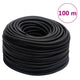 Vidaxl luchtslang hybride 0,6'' 100 m rubber en pvc zwart