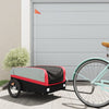 Vidaxl fietstrailer 45 kg ijzer zwart en rood
