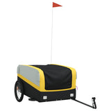 Vidaxl fietstrailer 45 kg ijzer zwart en geel - afbeelding 2