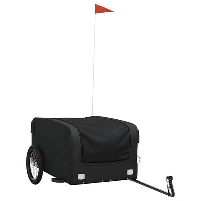 Vidaxl fietstrailer 45 kg ijzer zwart